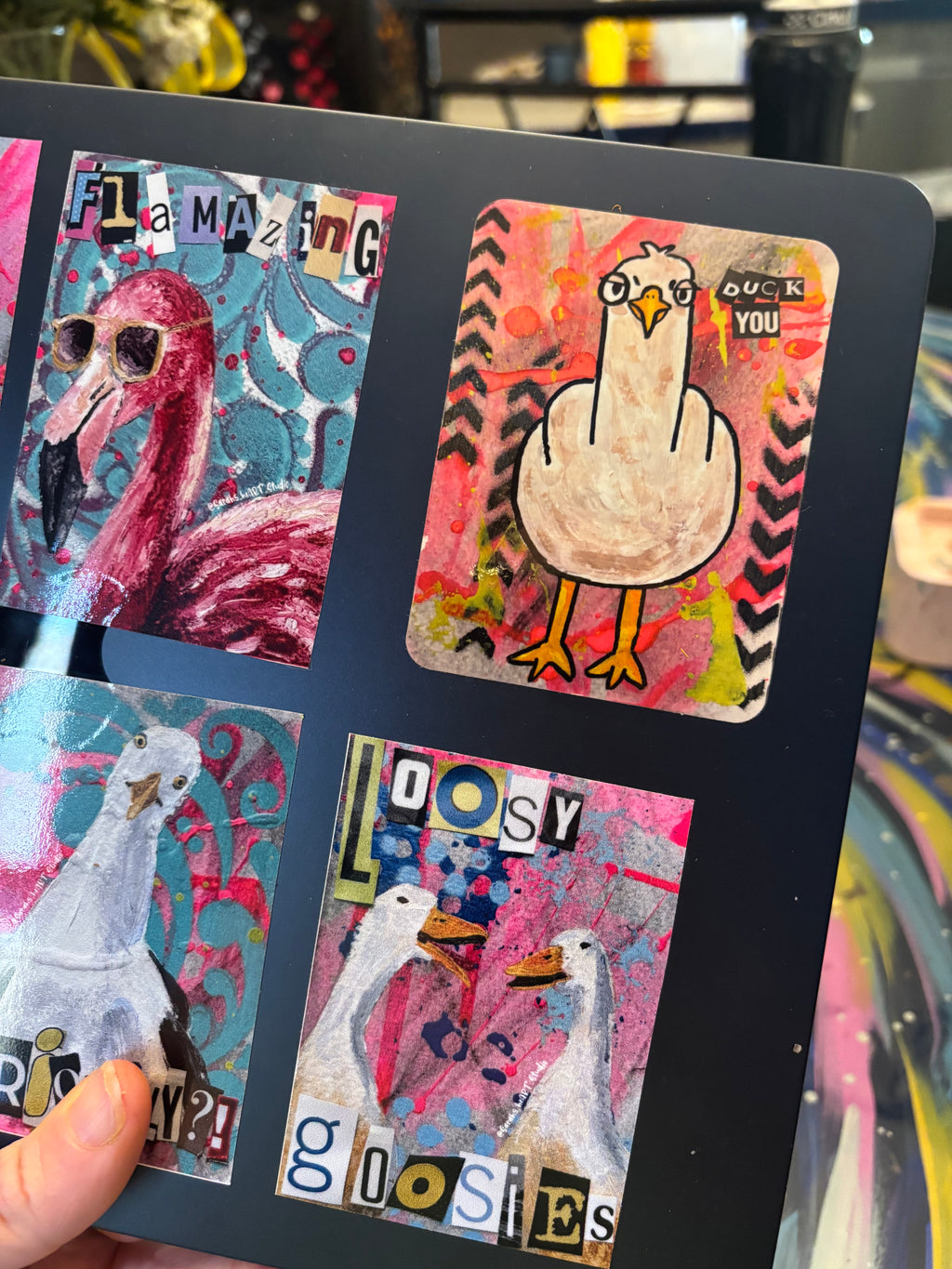 "Hoo Cares" Owl Sticker- Original hand painted artwork