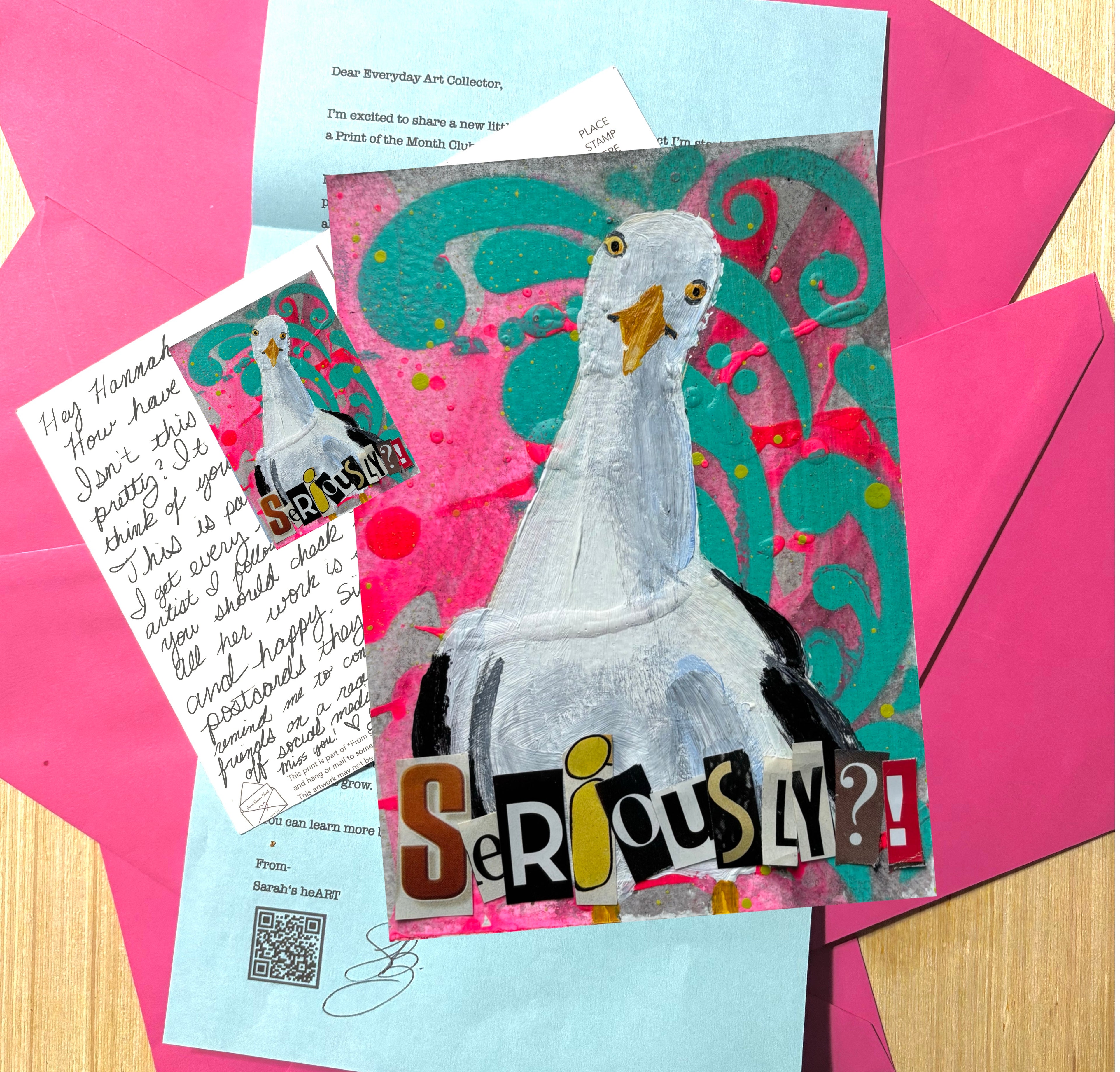 Seagull “Seriously”- Junes’s Catch Up Print + Sticker Bundle