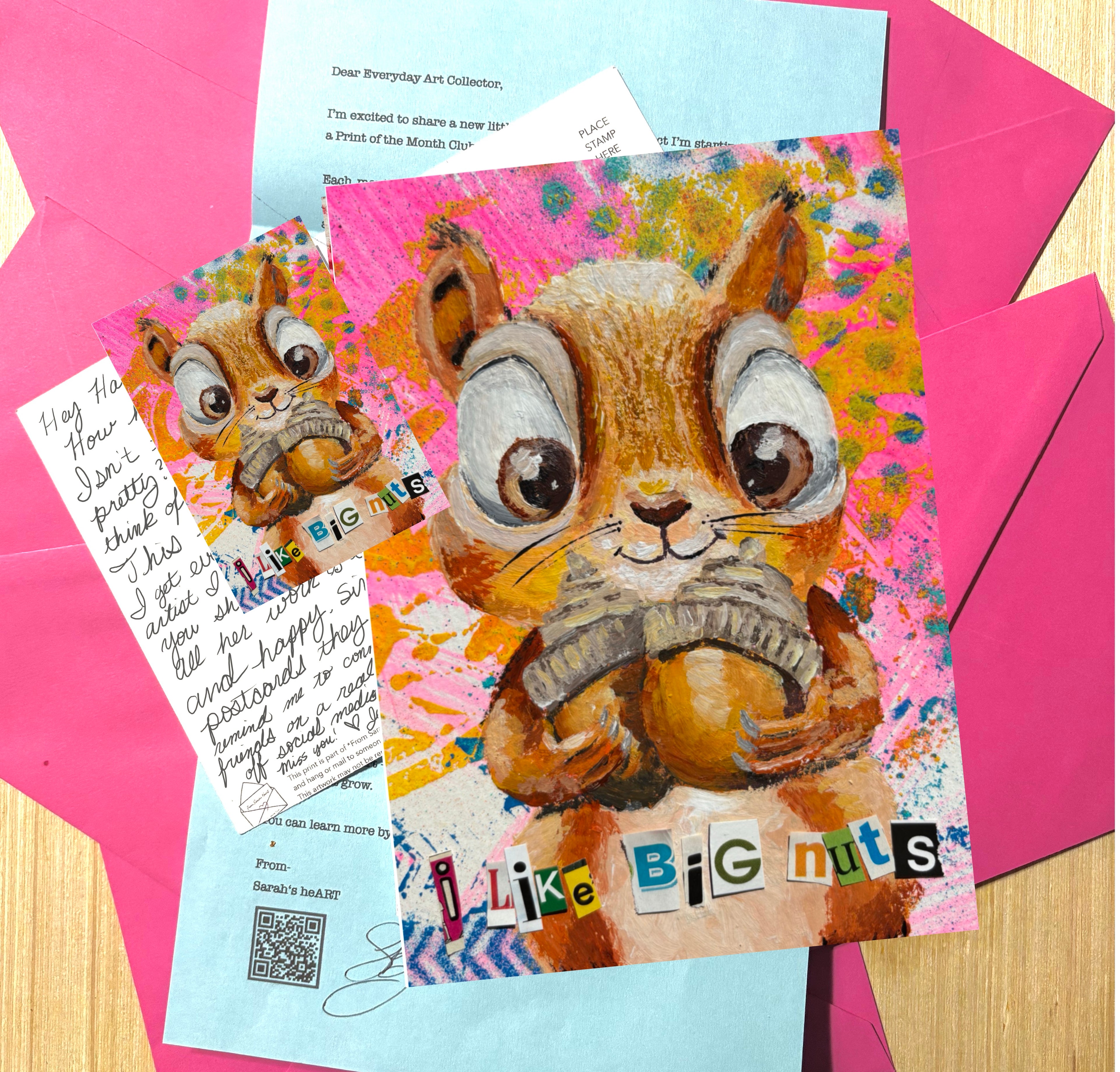 “I Like Big Nuts” — Squirrel Print + Sticker Bundle