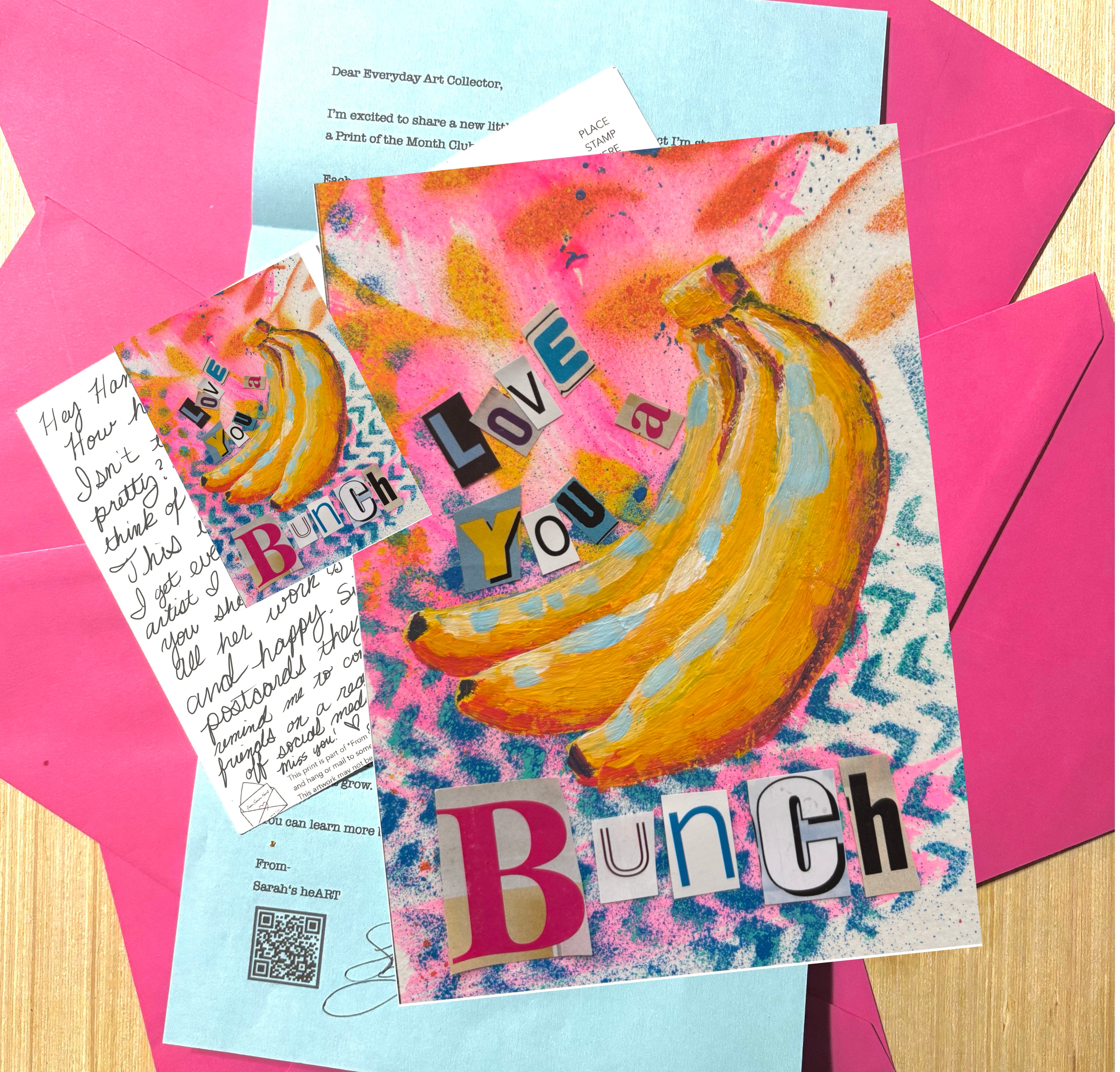“Love ya Bunches” — Bananas Print + Sticker Bundle