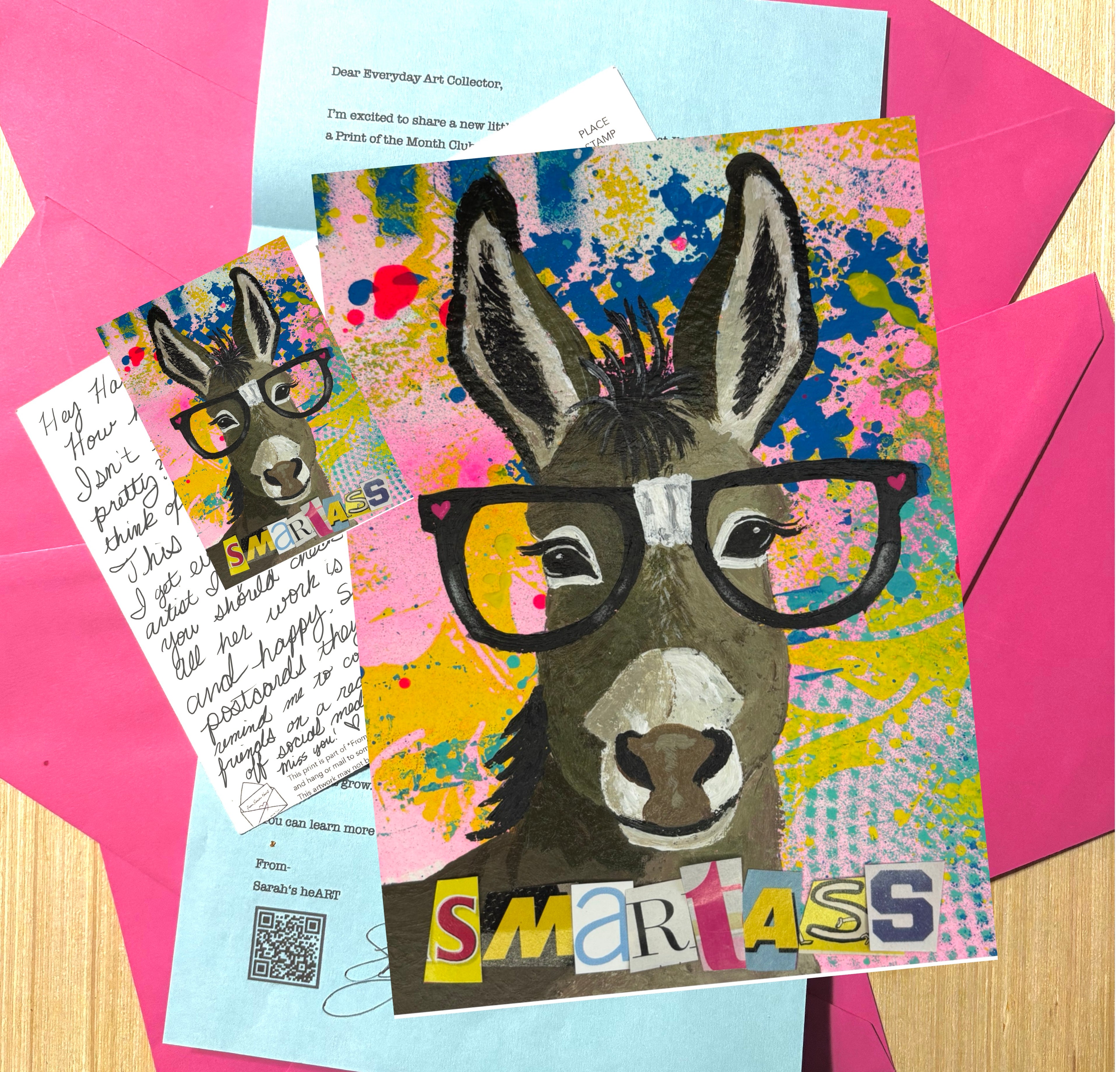 “Smartass” — Donkey Print + Sticker Bundle